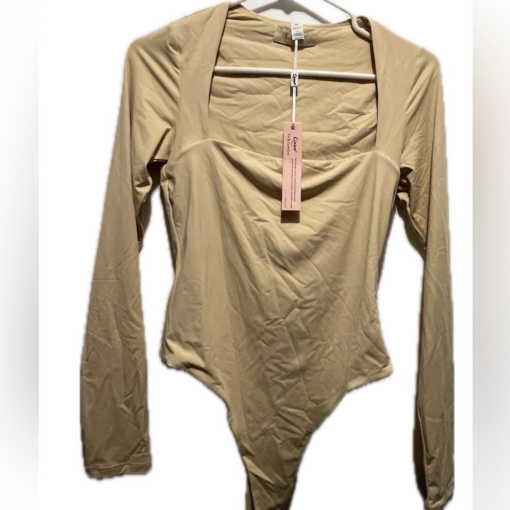 Qinsen Nude Longsleeve Bodysuit